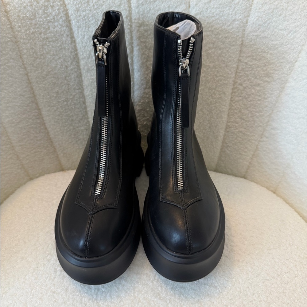 Black Zippered Ankle Boots